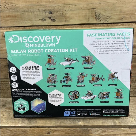 Discovery Mindblown 12 in 1 Solar Robot STEM 190 Piece Science Tech Creation Kit - Picture 6 of 13